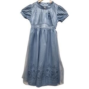 NWT Girls Beetlejuice Dress Sz Sm Costume Blue Astrid Movie Halloween Kidcore